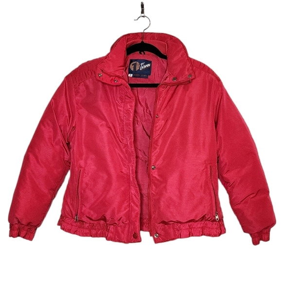 1st Down Pink Goose Down Coat. Kids size 8. - Picture 1 of 16